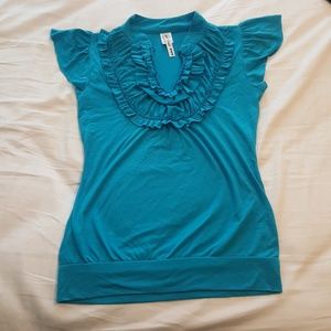 Aqua dressy top